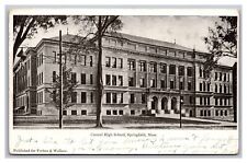 Springfield, MA Massachusetts, Central High School , UDB Postcard Posted 1919 picture