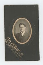 Antique CDV 1903 Handsome Young Dapper Man in Suit & Tie Dando Los Angeles, CA picture