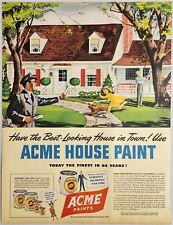 1948 Print Ad Acme Lead House Paint Mailman Delivers, Dad & Daughter Detroit,MI picture