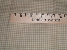 Vtg 80s Country Farm Tiny Tan Brown Checks Fabric Sewing Crafts 36x43 #PB6 picture