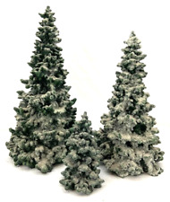 The Boyds Collection LTD Three Wooden Snowy Glitter Christmas Tree Collectibles picture