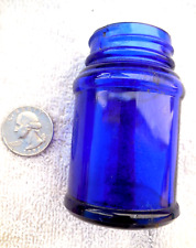 Small cobalt blue glass jar without any embossing circa early 1900's picture