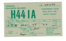 Ham Radio Vintage QSL Card     H44IA 1985 Honiara SOLOMON ISLANDS picture