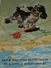 Albert Staehle Butch Spaniel Tangled Fishing Line Brown & Bigelow Playing Cards picture