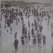 c1920 Atlantic City Beach New Jersey Ladies in Dresses Stereoview  JF JarvisA5 picture
