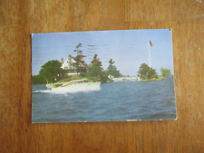 Zavikon Island with Cabin Cruiser Postcard Posted 1953 picture
