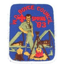1983 Spring Camp W.D. Boyce Council Patch Boy Scouts BSA IL Norman Rockwell picture