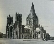 1902 Cathedral of St. John The Divine New York City illustrated picture