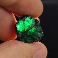 BIG NATURAL RARE TRAPICHE EMERALD CRYSTAL FROM COLOMBIA TOP QUALITY - 24.38 Cts. picture