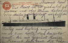 Red Star Line Antwerp Mailsteamer Mail Steamship Lapland 1914 Cancel Vintage PC picture