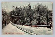 Richfield NY-New York, Main Street View in Winter, c1912, Vintage Postcard picture