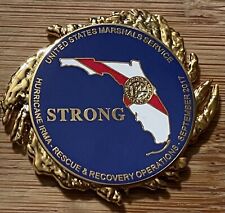 US Marshals Service - Hurricane IRMA - Rescue & Recovery GOLD challenge coin picture