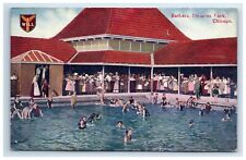 Postcard Bathers Douglas Park Chicago Illinois c1910s Children Swimming DB UNP picture