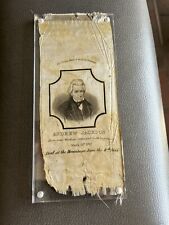 President Andrew Jackson Mourning Ribbon 1845 picture