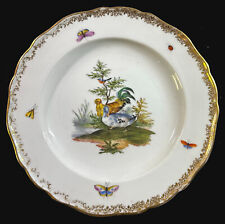 A rare 19th Century Meissen Plate decorated privately with birds and insects picture