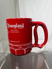 Disneyland Resort Main Street Railroad Station Red Blueprint Mug~D Handle picture