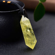 Natural Yellow Citrine Quartz Pendant Crystal Point Wand Mineral Chakra Necklace picture