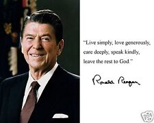 President Ronald Reagan Leave the Rest to God Quote 8 x 10 Photo Picture picture