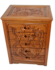 Large Chinese Hand Craved Wooden Jewelry box with Dragon Theme picture