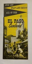 1950'S EL PASO, TEXAS VACATION TRAVEL TOURIST FOLDOUT BROCHURE & MAP picture