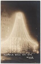 1913 San Francisco, California - Weidner RPPC - Portola Bell in Night Lights picture