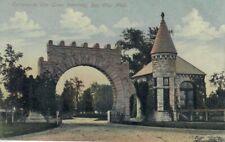 Elm Lawn Cemetery Entrance Arch & Admin. Bldg. Bay City MI Michigan picture
