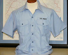 US Navy Short Sleeve Chambray Work Shirt - New - X Large picture