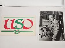 Signed 5x7 Photo Bob Hope Autograph and USO Christmas Card picture