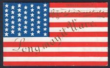 USA Patriotic Postcard 1900s Yankee Doodle. 46 Star Flag picture