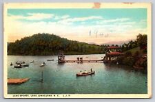 Lake Sports Lake Junaluska North Carolina NC c1930 Postcard picture