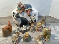 Vintage Ceramic/Porcelain Cats Figurines Lot Of 11 picture