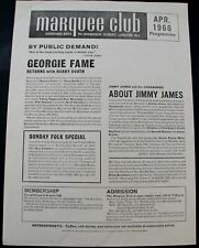 Georgie Fame Jimmy James Flyer Vintage Original Marquee Club 1966 picture