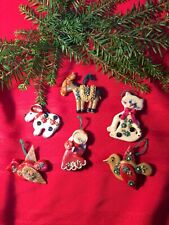 Bread Dough Christmas Ornaments from Ecuador Lot of 6 picture