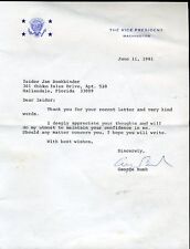 George H W Bush Jsa Certified Signed 1981 Letter Autograph Authentic picture