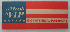 1976 Bicentennial Philadelphia PA  VTG Metro VIP Coupon Booklet picture