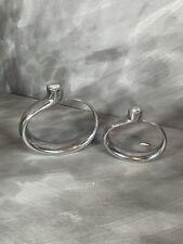 Nambe Neil Cohen Aluminum Modern Circular Candle Holders picture