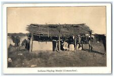 1908 Indians Playing Monte Comanches Lawton Oklahoma OK Posted Antique Postcard picture