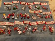 Vintage Christmas Wood Ornament Lot Holiday Trim Taiwan (23) picture