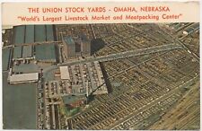 Aerial View Union Stock Yards Omaha Nebraska 1971 Posted Postcard picture