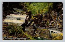 Watkins NY-New York, Path Around Pillar Of Beauty Vintage Souvenir Postcard picture
