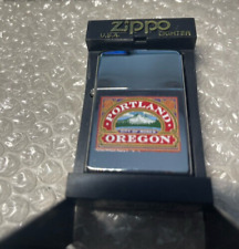New Open Box, Zippo Lighter, Portland Oregon, City of Roses,  Mt Hood, 2001 date picture
