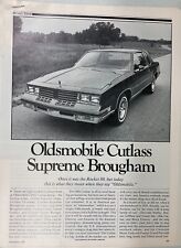 OldsRT16 Vintage Article Road Test 1981 Oldsmobile Cutlass Supreme Brougham 5pg picture