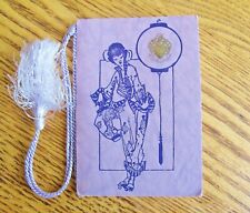 VINTAGE 1920'S ASIAN LADY DANCE CARD MOSCOW IDAHO GEISHA JAPANESE GIRL picture