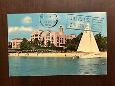 Royal Hawaiian Hotel Waikiki Beach Honolulu Hawaii Vintage Postcard Sailboat picture