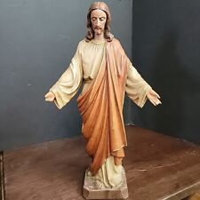 Vintage Italy Italian Wood Carved Statue Jesus 12