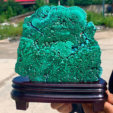 2.54LB  AAAA+Natural glossy Malachite transparent cluster rough mineral sample picture