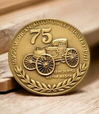 Duryea Motor Wagon 1896 American Auto Industry 75th Anniversary Bronze Coin picture