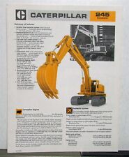 1982 Caterpillar 245 Front Shovel Specification Construction Sale Tri-Folder picture