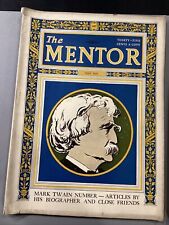 1924 The Mentor Art Literature History Magazine Mark Twain Cover picture