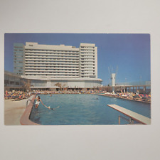 Deauville Hotel Miami Beach FL Florida  Pool Advertising Chrome C1958 Postcard picture